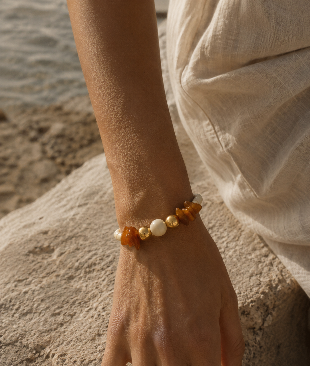 Amber Coast Armband Tragefoto