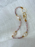 Rose Blush – Rosa Armband aus Süßwasserperlen mit goldenem Verschluss
