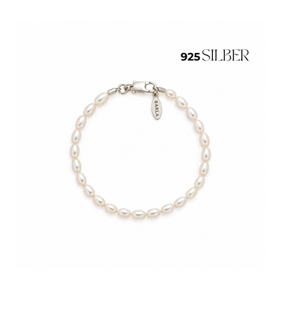 Süßwasserperlen Armband PURE 925er Sterling Silber – Personalisierbar in Länge, Farbe & Verschluss