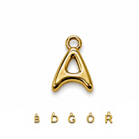Buchstaben Anhänger Gold – Mini Initial Charm A bis Z | 18K vergoldet