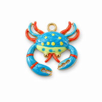 Großer Krabbe Anhänger Gold – Mediterranean Coastal Charm | 18K vergoldet