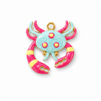 Großer Krabbe Anhänger Gold – Mediterranean Coastal Charm | 18K vergoldet