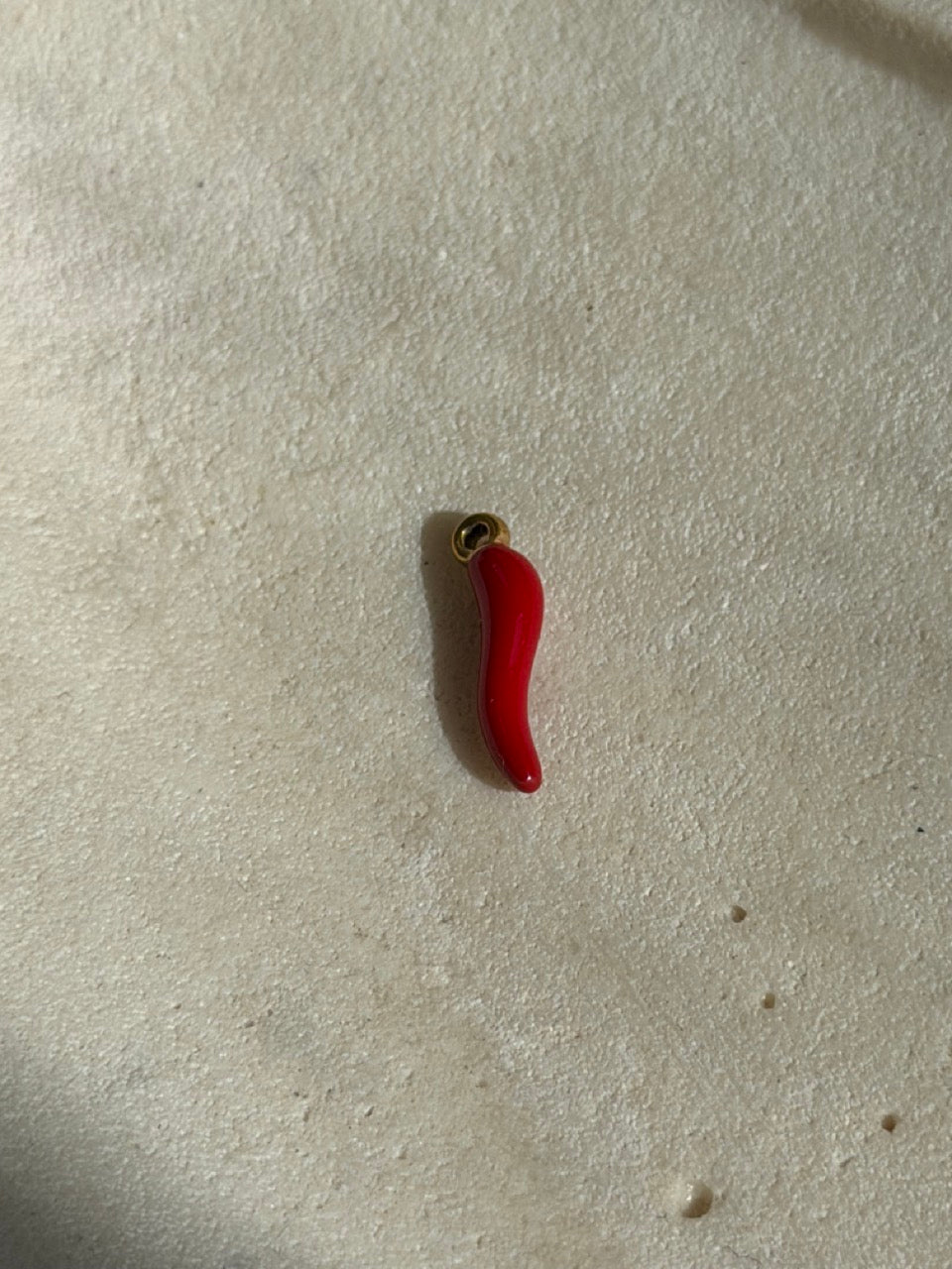 Chili-Charm Anhänger Gold – Cornicello Glückshorn