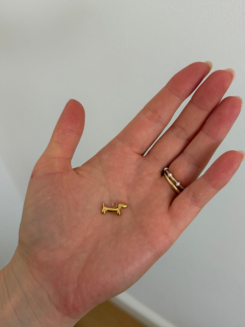 Dackel Anhänger Gold – Kleiner Hunde Charm | 18K vergoldet
