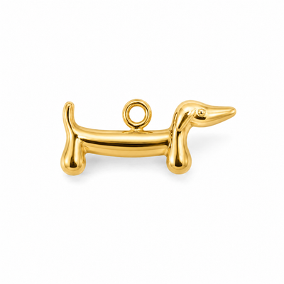 Dackel Anhänger Gold – Kleiner Hunde Charm | 18K vergoldet