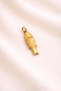 Kleiner Fisch-Charm Anhänger gold | Edelstahl 18K vergoldet