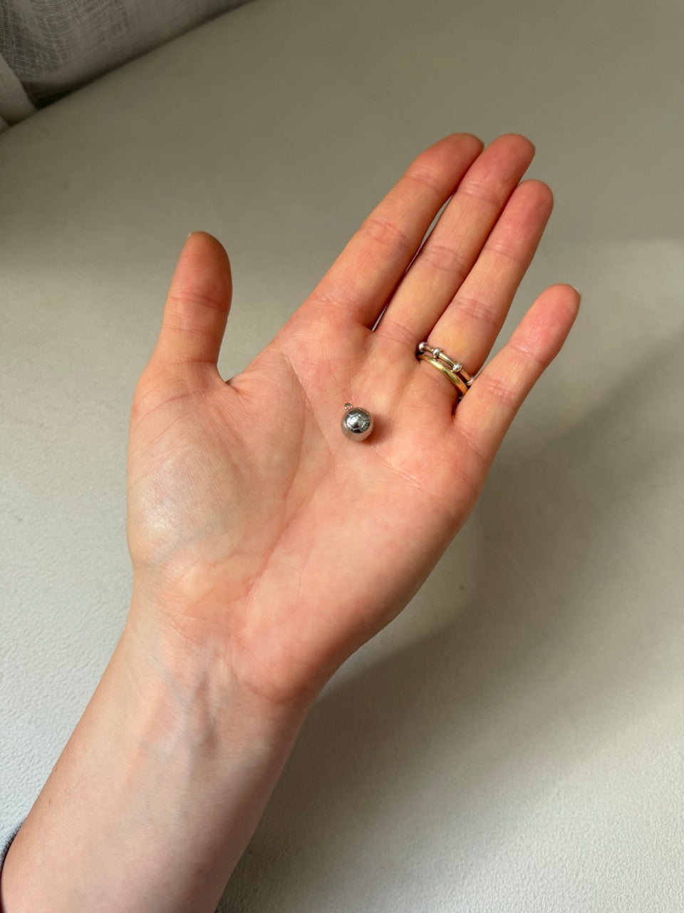 Fußball-Charm Anhänger Silber – Mini Fußball