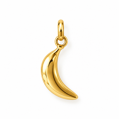 Banane-Charm Anhänger Gold