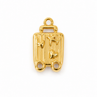 Reisekoffer Anhänger Gold – Vintage Reise Charm | 18K Echtgold plattiert