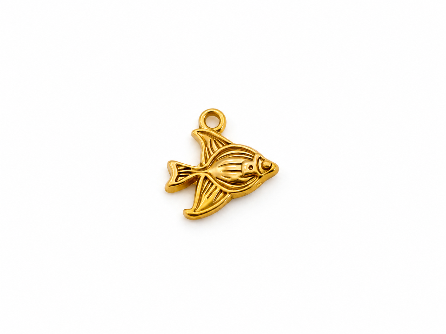 Goldfisch Charm, Edelstahl 18K gold plattiert, von BARLA