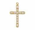 Großer Kreuz-Anhänger mit Zirkonia | Edelstahl 18K vergoldet (Kopie)