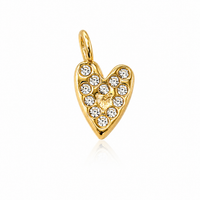 Herz Anhänger Transparent Strass – „Capri“ | 18K vergoldet