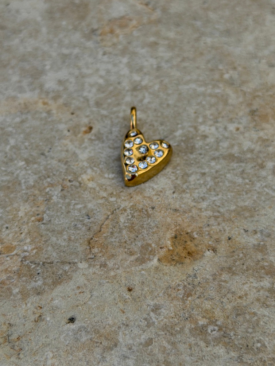 Herz Anhänger Transparent mit Strass, weitere Ansicht