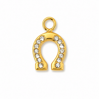 Hufeisen Anhänger Gold – Glücks Charm mit Zirkonia | 18K vergoldet