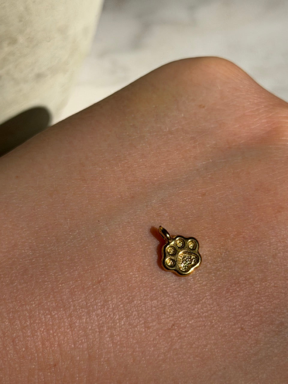 Tierpfote Anhänger Gold – Kleiner Charm für Tierliebhaber | 18K vergoldet
