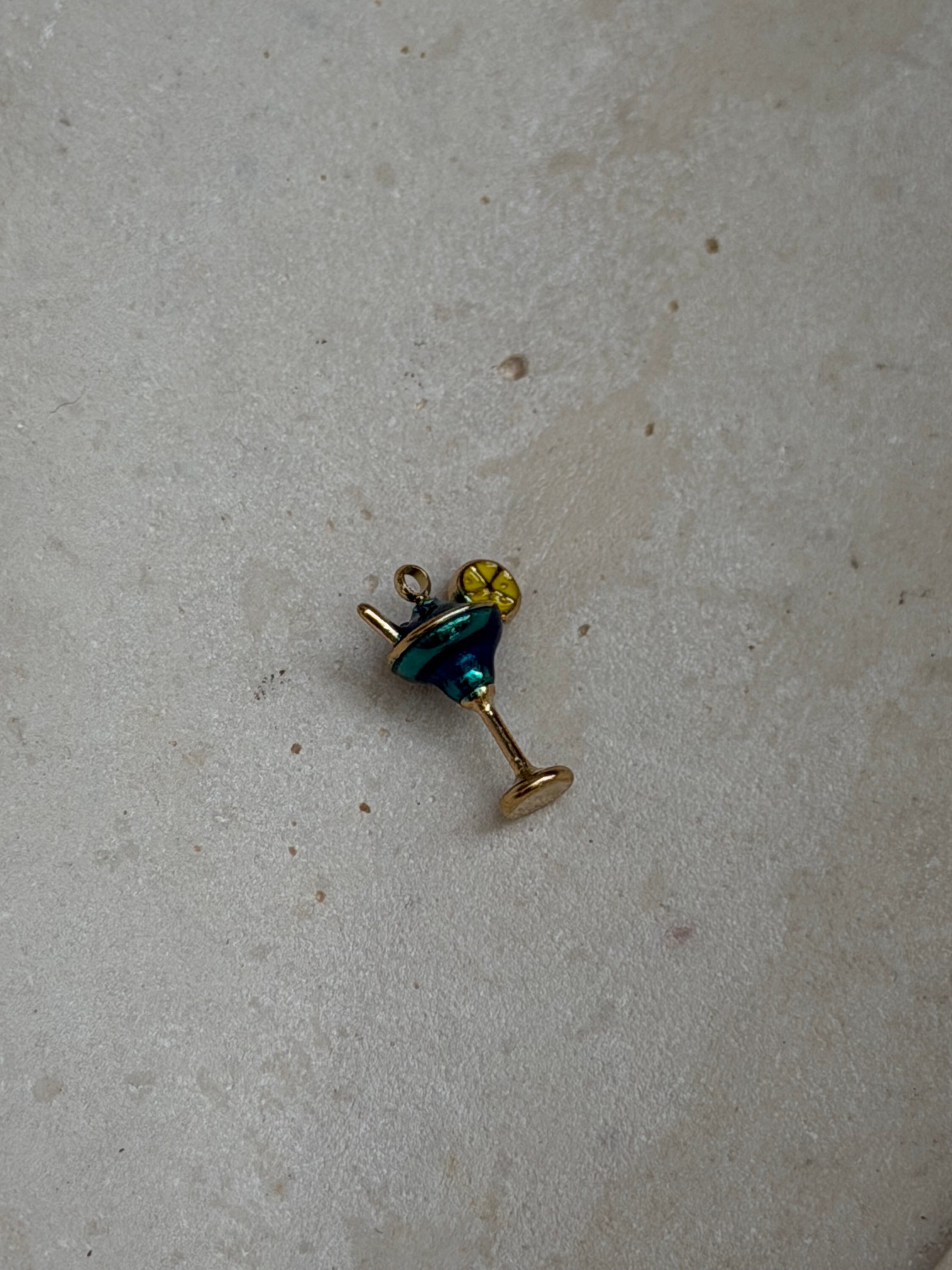 Cocktailglas Charm mit Emaille, weitere Ansicht