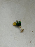 Cocktailglas Charm mit Emaille | Edelstahl 18K vergoldet