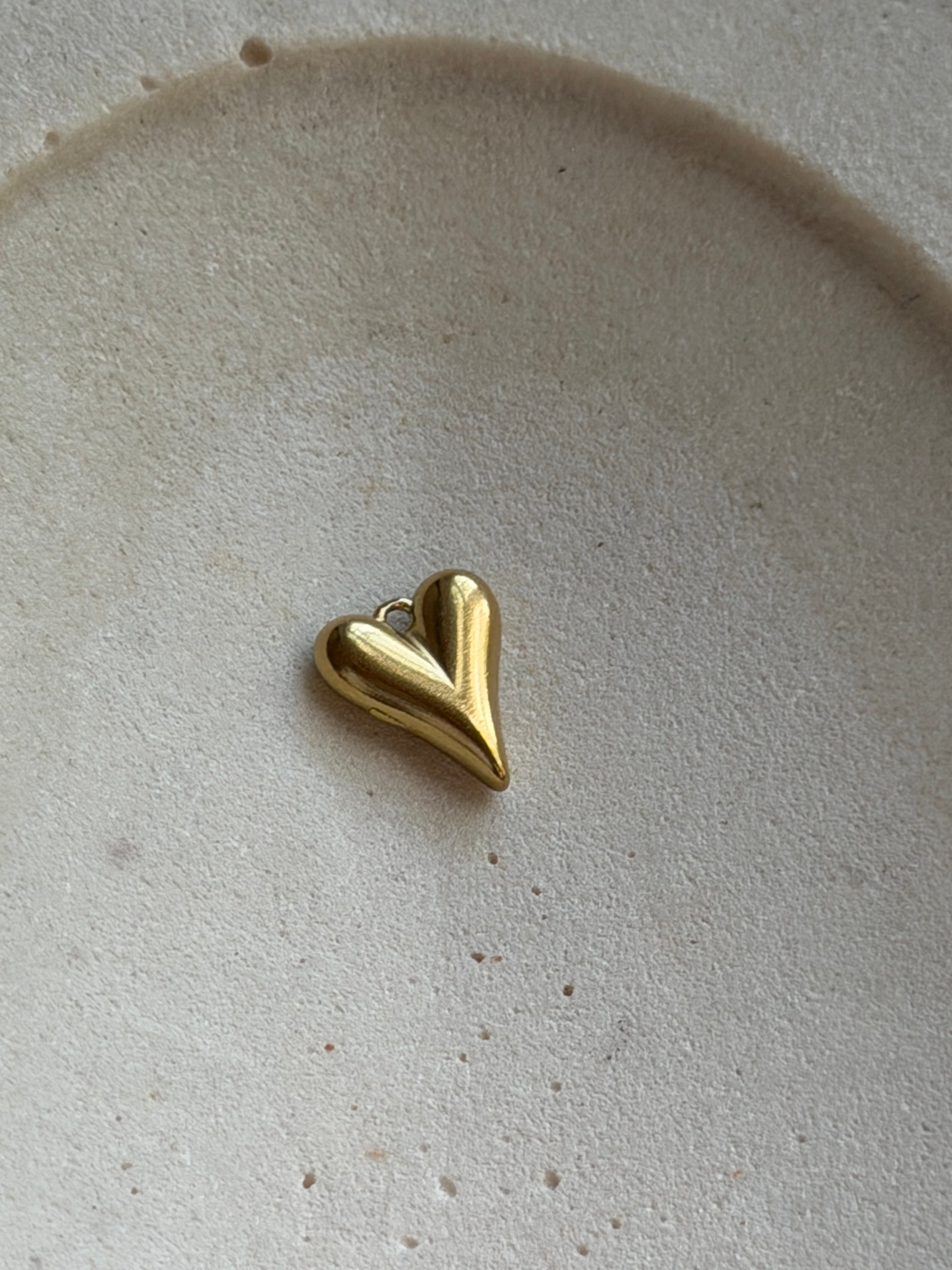 Längliches Herz Charm, Detailansicht