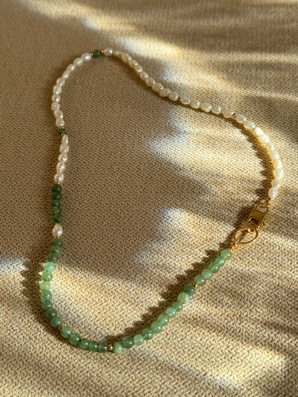 Green Current – Aventurin- & Süßwasserperlenkette