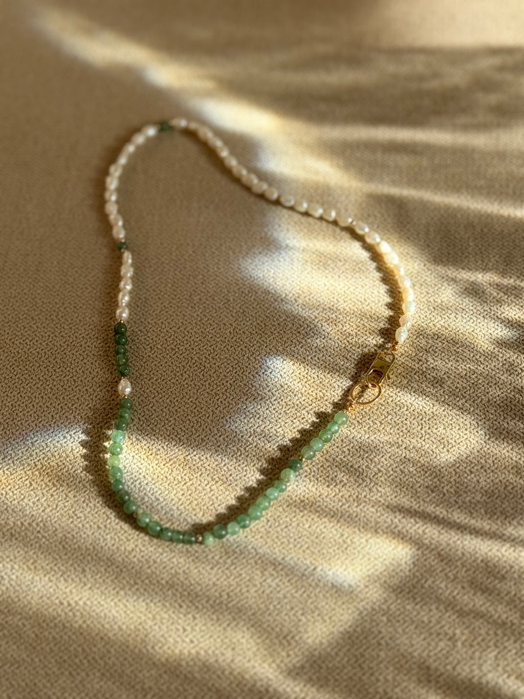 Green Current – Aventurin- & Süßwasserperlenkette