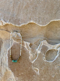 Copper Shore – Fußkettchen aus braunen Perlen und grünen Steinen