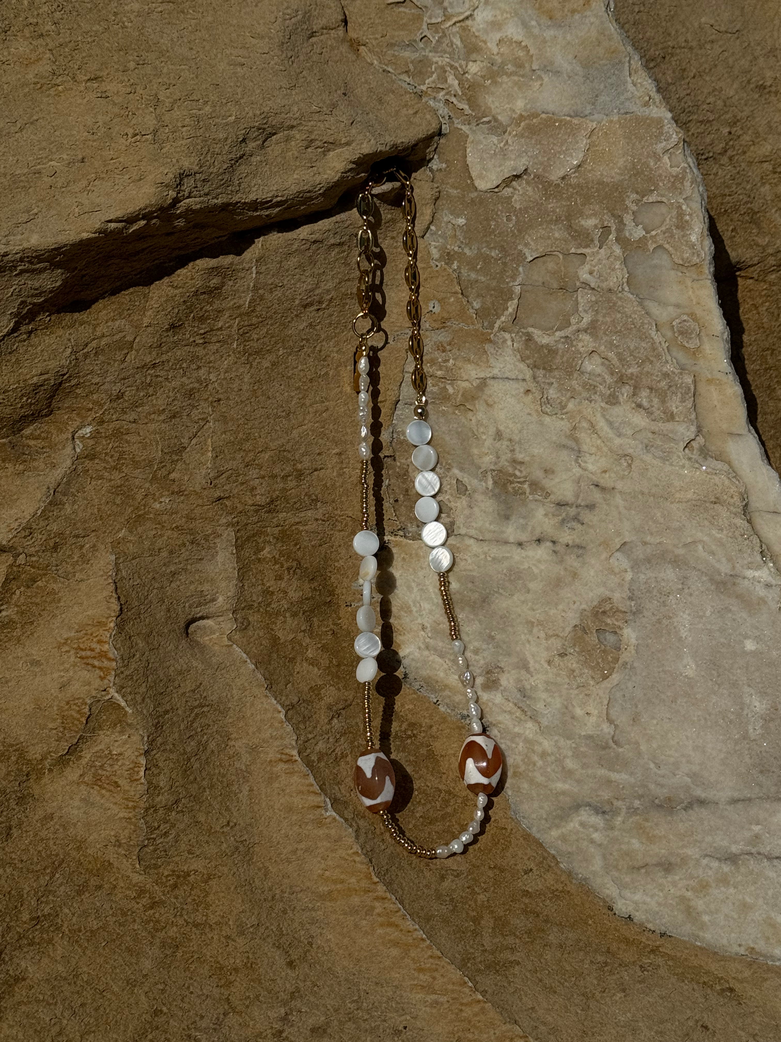 Sol Gemelo Kette | Achat & Perlmutt