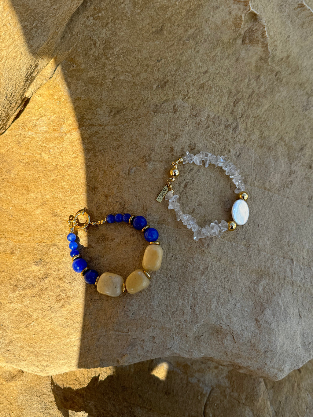 Luz Suave II Armband | Bergkristall & Muschel-Element