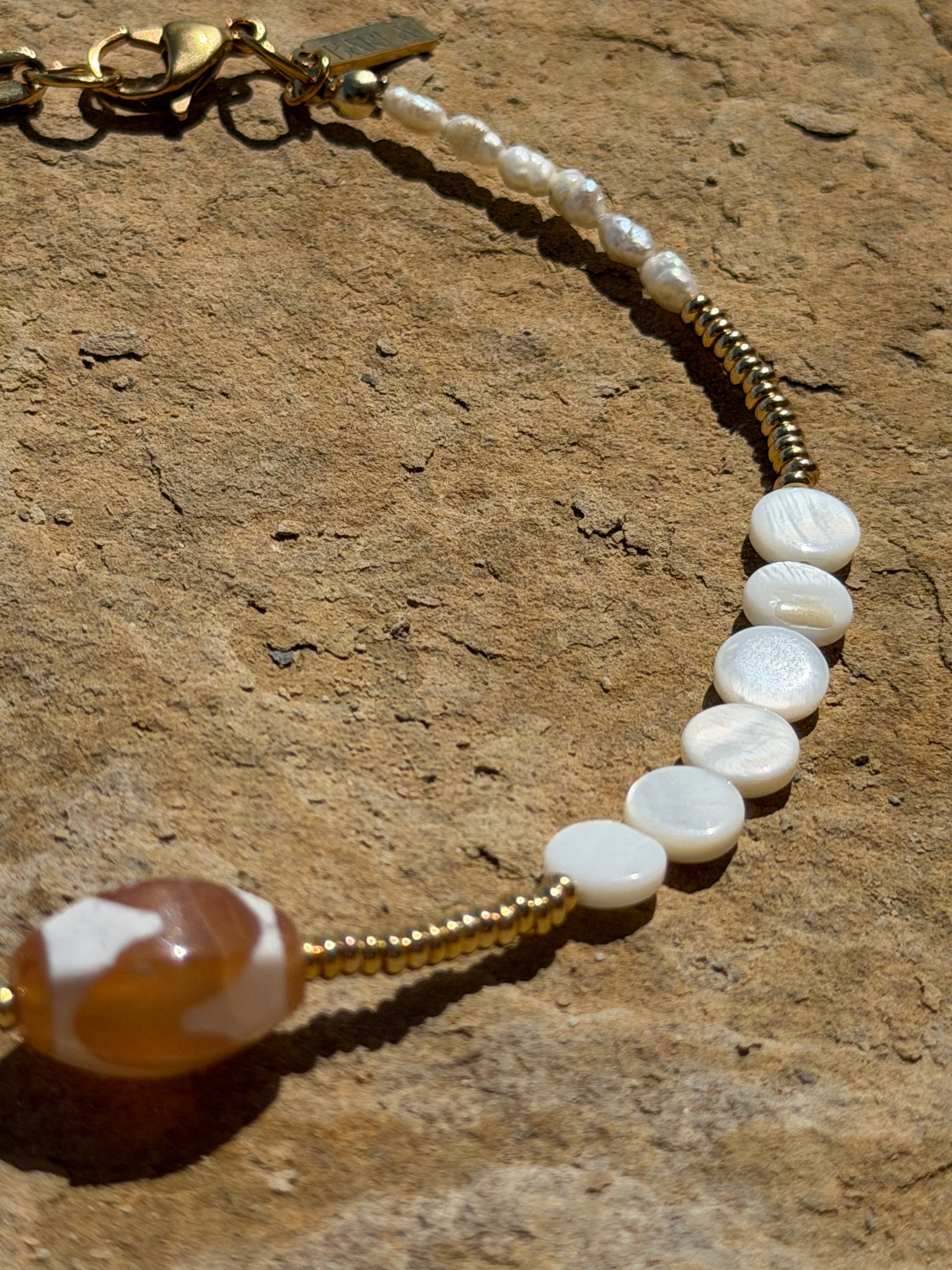 Sol Gemelo Kette | Achat & Perlmutt