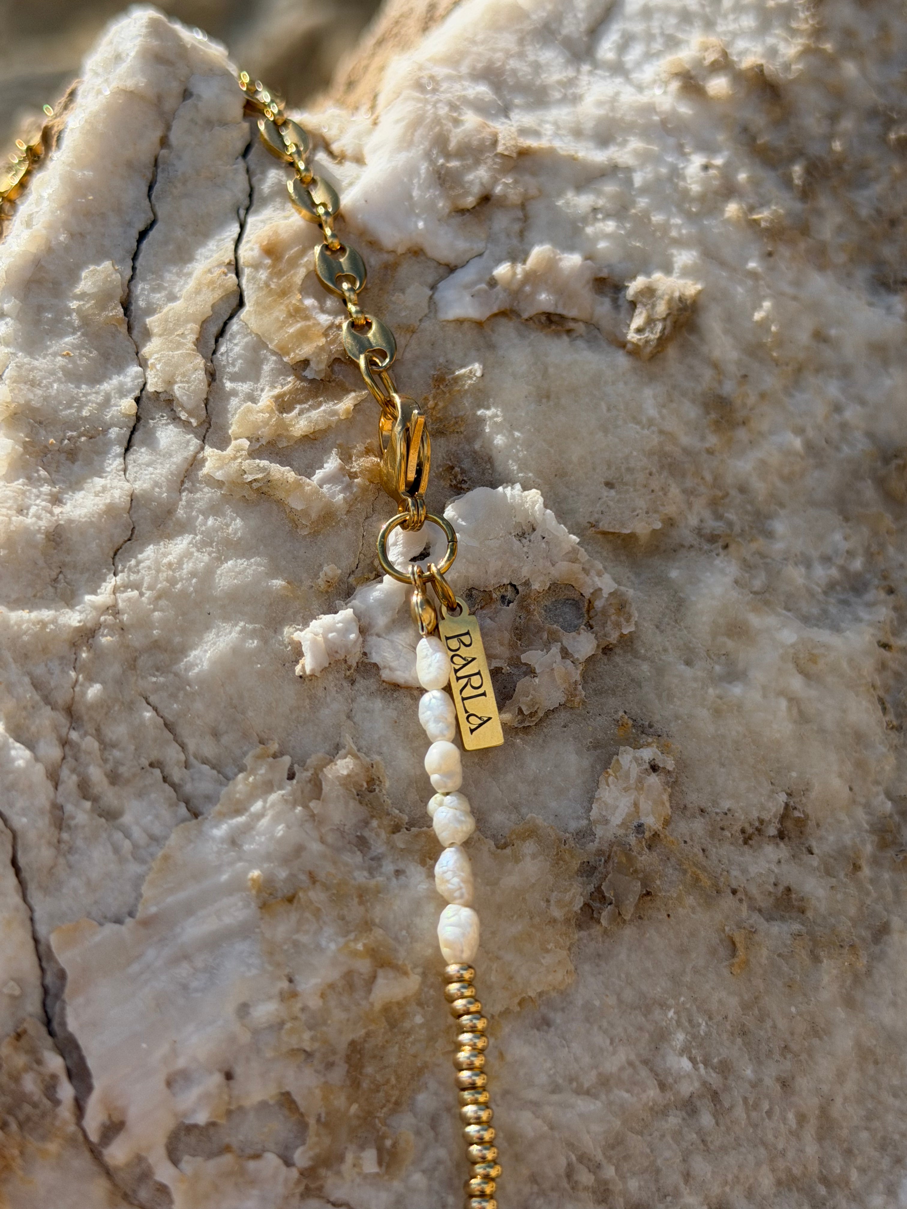 Sol Gemelo Kette | Achat & Perlmutt