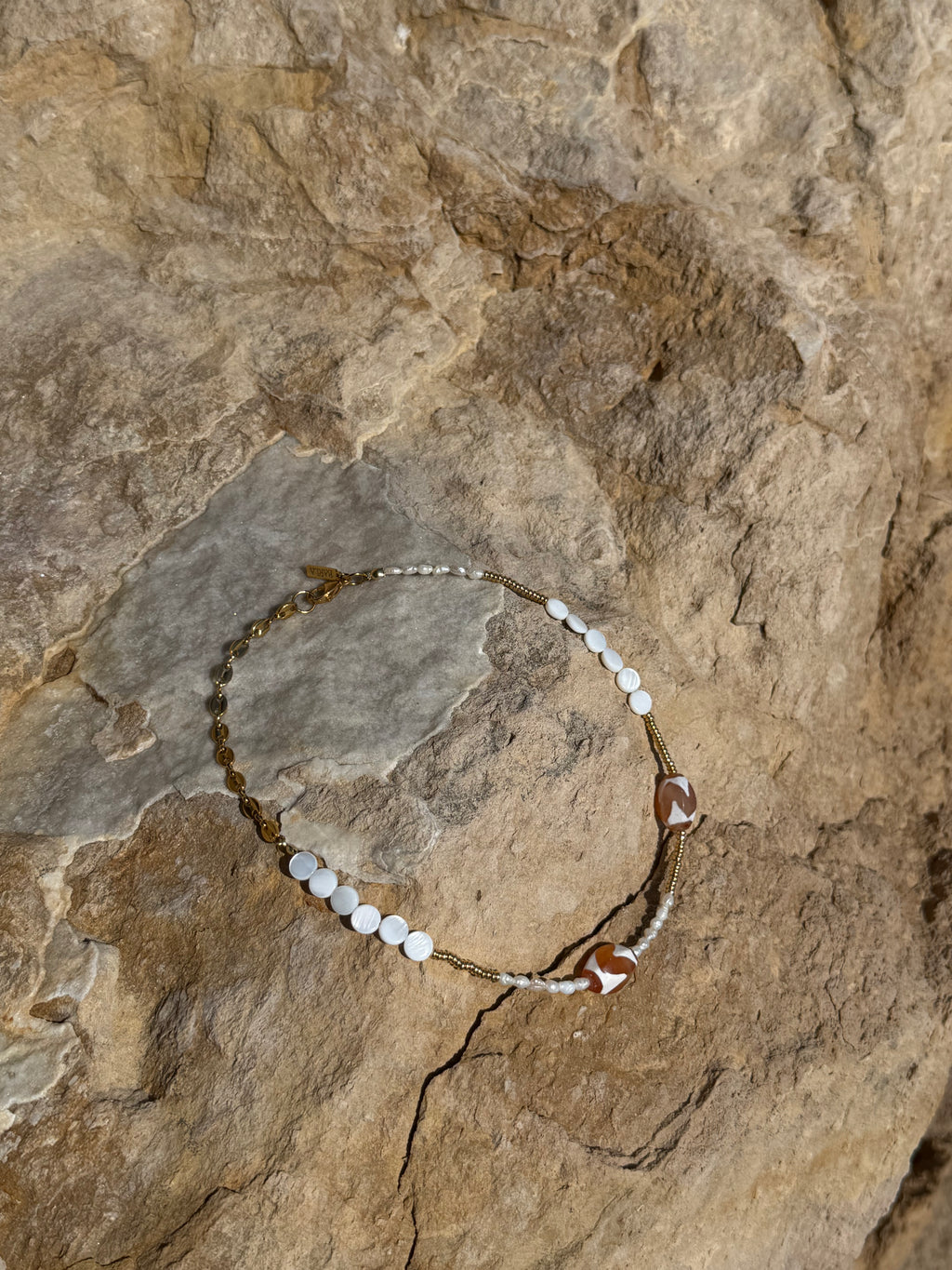 Sol Gemelo Kette | Achat & Perlmutt