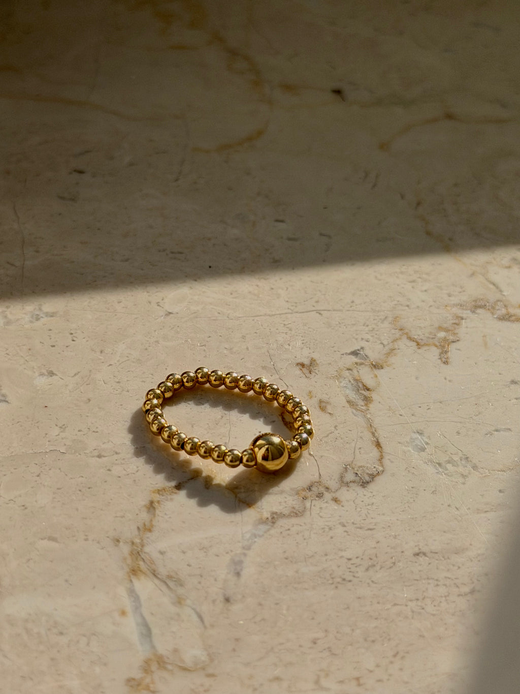 Libre Kugelring elastisch | Edelstahl 18K vergoldet