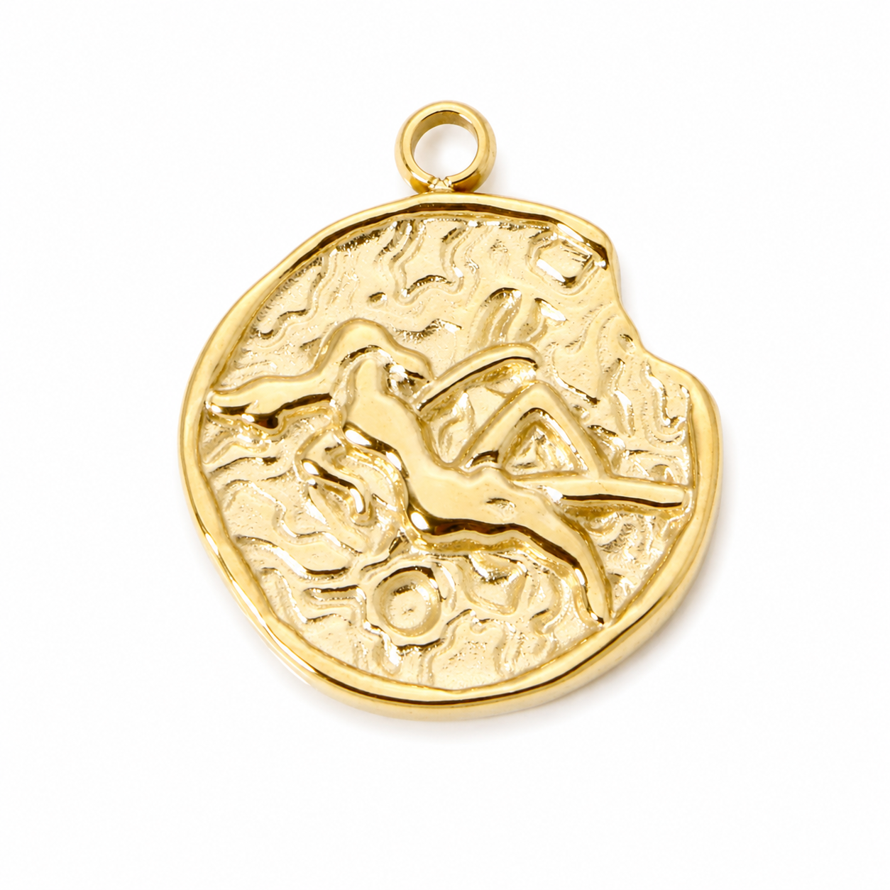 Sternzeichen-Charm Münzform – Alle 12 Tierkreiszeichen | Edelstahl 18K vergoldet
