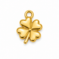 Kleeblatt Anhänger Gold – Glücksbringer Charm | 18K vergoldet