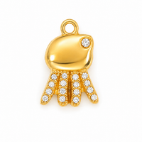 Qualle Anhänger Gold – Maritimer Charm mit Zirkonia | 18K vergoldet