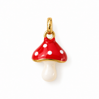 Fliegenpilz-Charm Anhänger Gold – Fliegenpilz mit Emaille