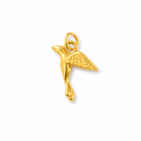 Kolibri Anhänger Gold – 3D Vogel Charm | 18K vergoldet
