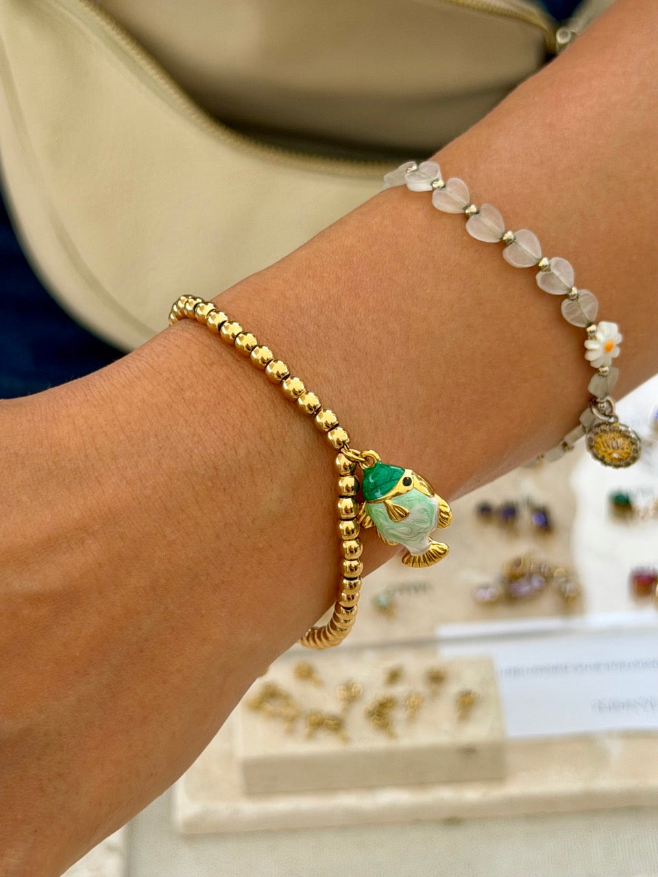 Kugelfisch Anhänger Gold – Maritimer Emaille Charm in 2 Farben | 18K vergoldet