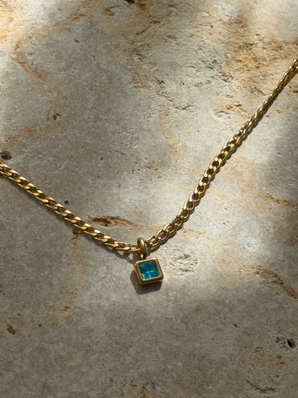 LIBRE CURB feine Panzerkette für Charms | Edelstahl 18K vergoldet