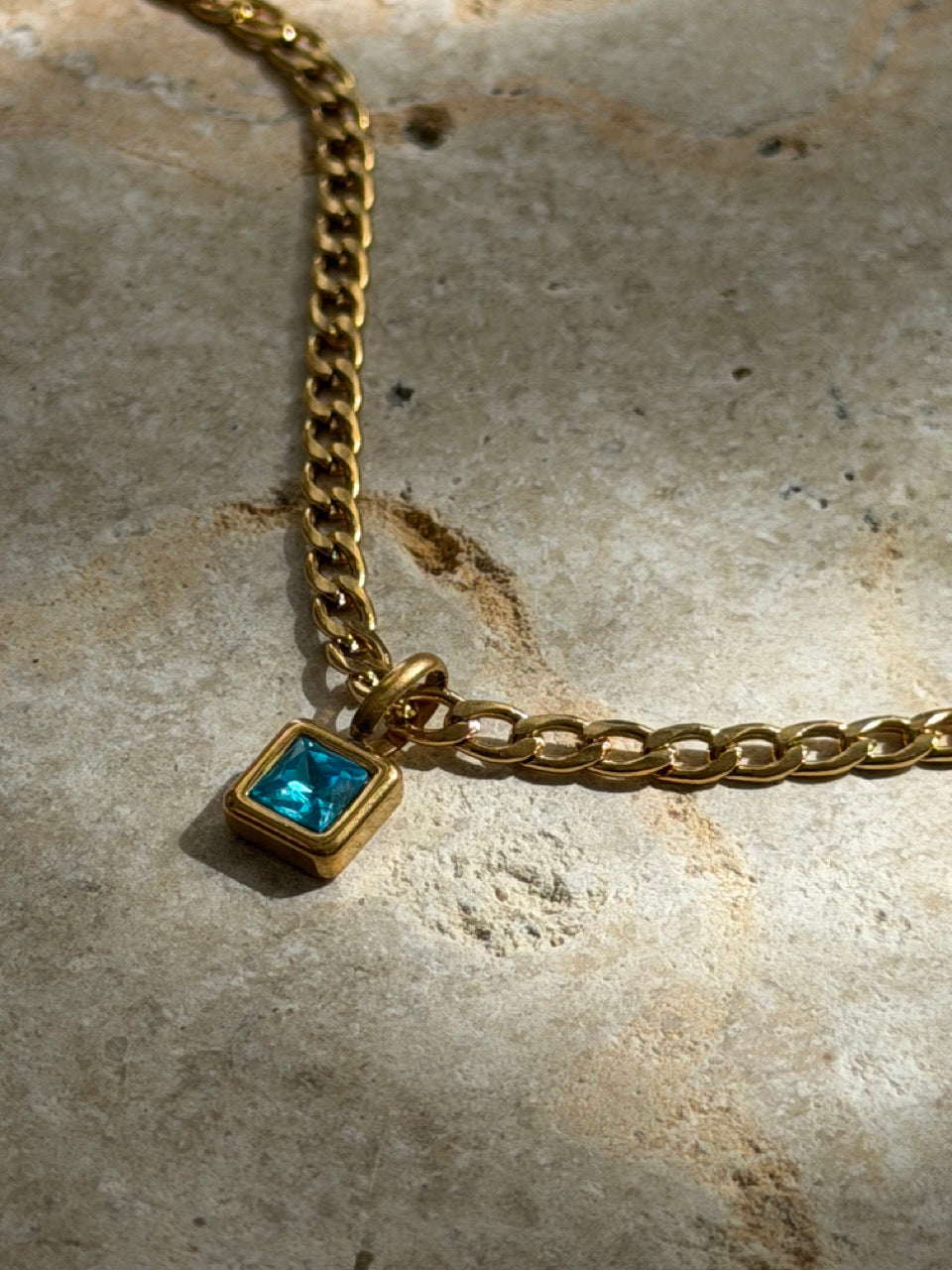 LIBRE CURB feine Panzerkette für Charms | Edelstahl 18K vergoldet