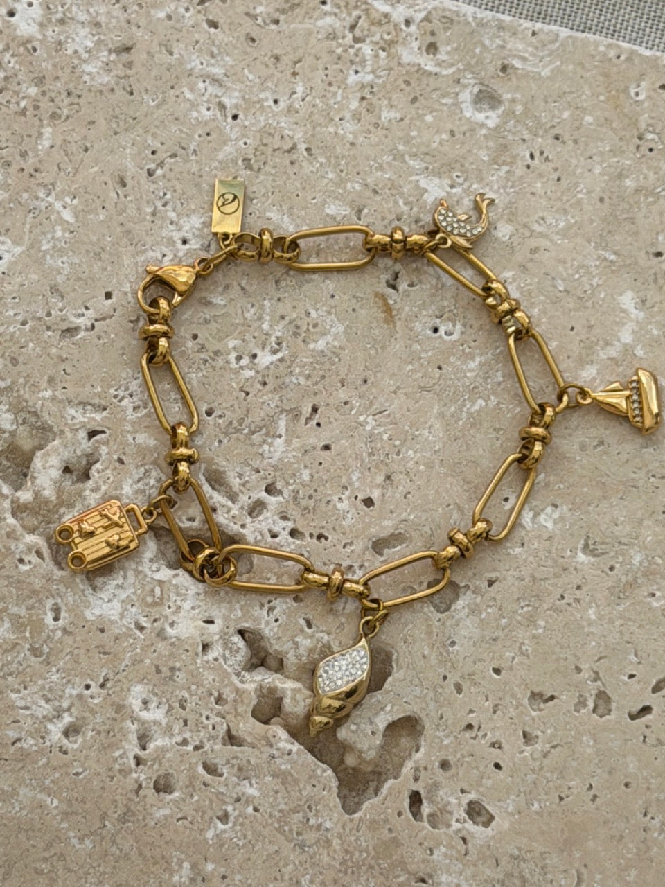 LIBRE POWER Gliederkette für Charms | Edelstahl 18K vergoldet