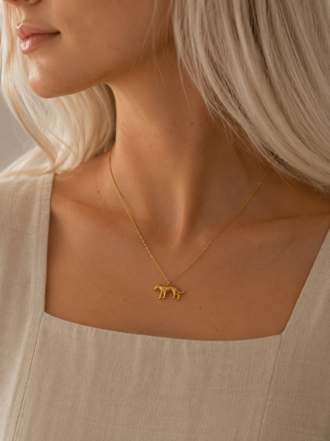 Leopard Charm 3D | Edelstahl 18K vergoldet