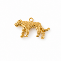 Leopard Charm 3D – Goldener Anhänger für Ketten & Armbänder | Edelstahl 18K vergoldet