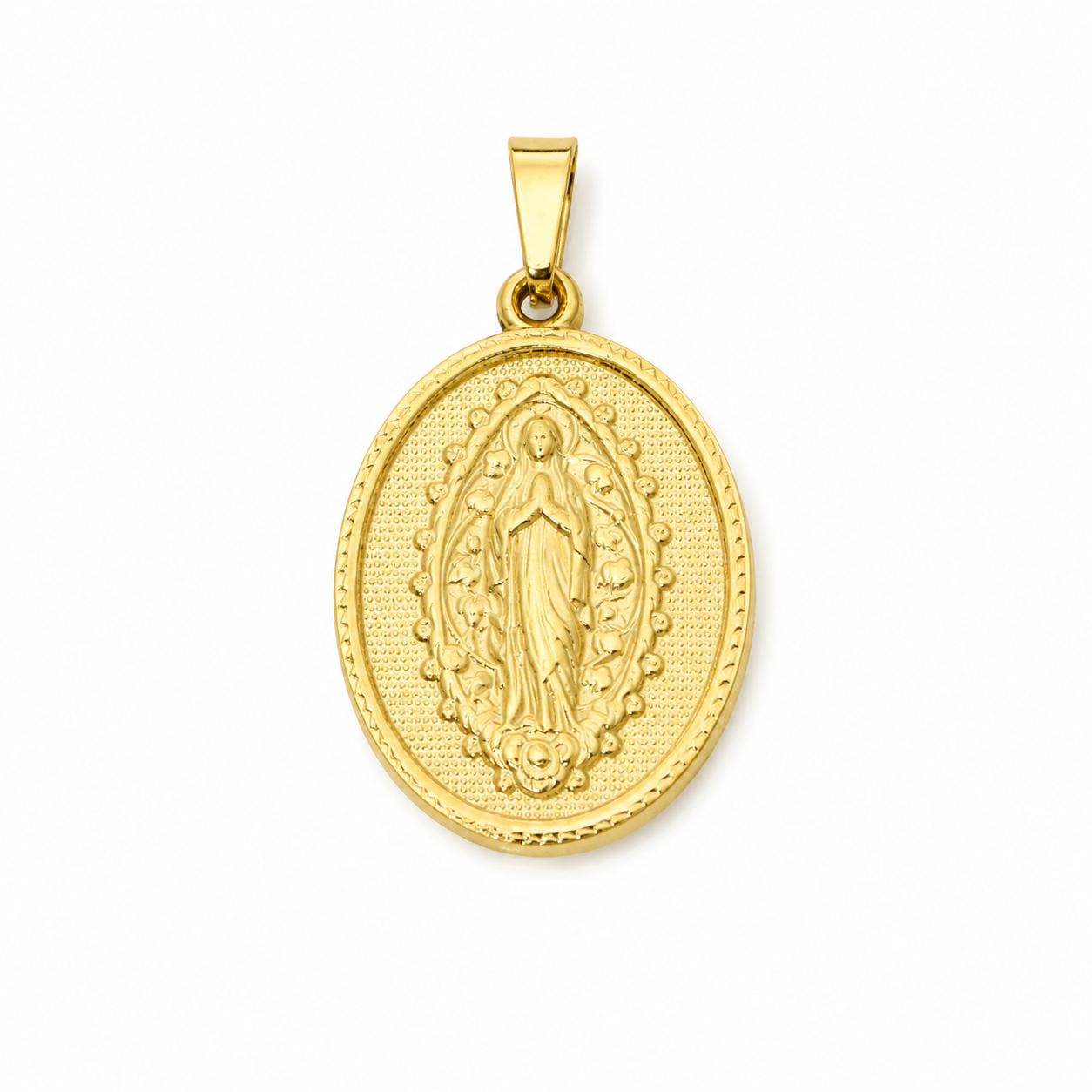 Maria von Guadalupe Amulett Anhänger, 18K vergoldet