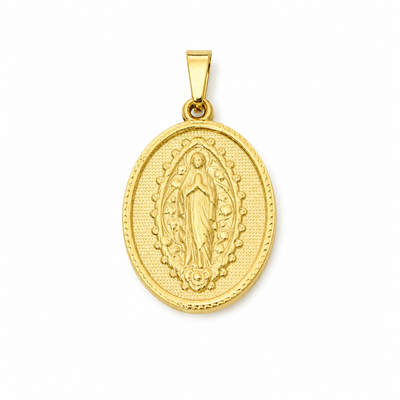 Maria von Guadalupe Amulett Gold – Großer Religiöser Anhänger | 18K vergoldet