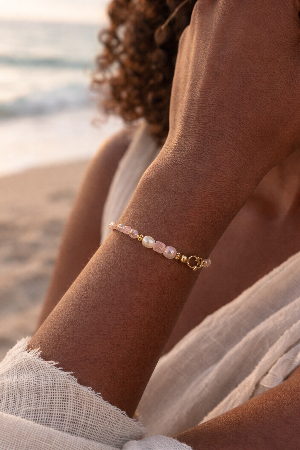 Mel Medley – Rosé Perlenarmband mit Süßwasserperlen