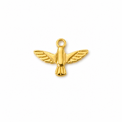 Mini Adler Anhänger aus Edelstahl, 18K vergoldet