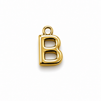 Buchstaben Anhänger Gold – Mini Initial Charm A bis Z | 18K vergoldet