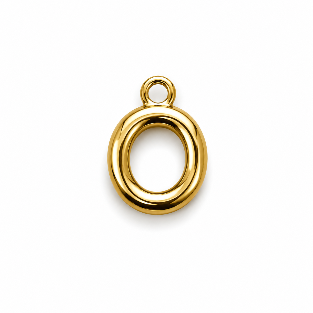 Buchstaben Anhänger Gold – Mini Initial Charm A bis Z | 18K vergoldet