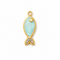 Mini Fisch Anhänger Gold – Maritimer Perlmutt Charm in 3 Farben
