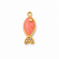 Mini Fisch Anhänger Gold – Maritimer Perlmutt Charm in 3 Farben